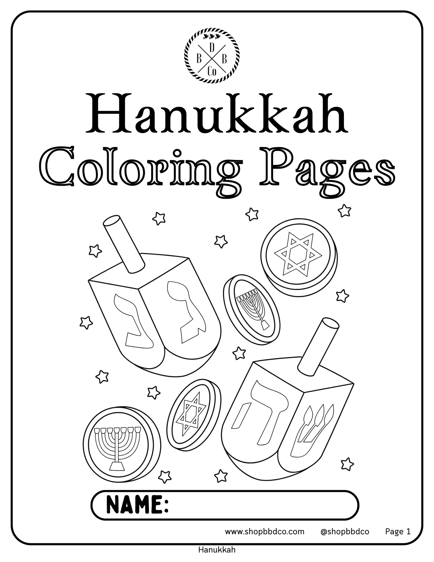 BBDCo Hanukkah Coloring Book
