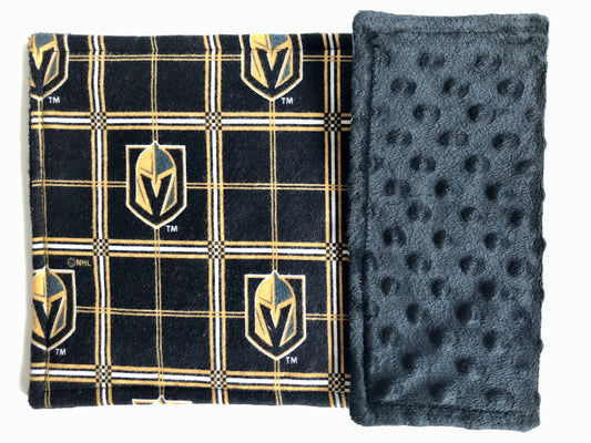 VGK Plaid 3PLY Luxe Baby Burp Cloth and Lovey