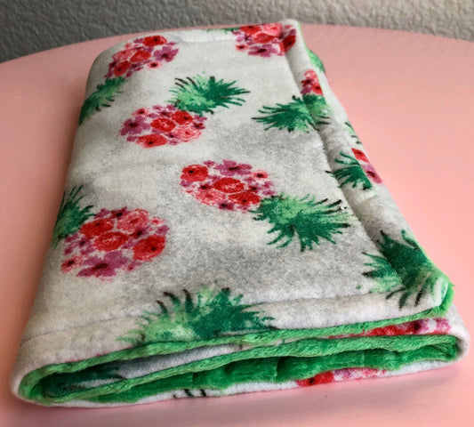 Floral Pineapple 3PLY Luxe Baby Burp Cloth and Lovey