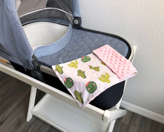 Green Cactus Luxury Baby Burp Cloth and Lovey