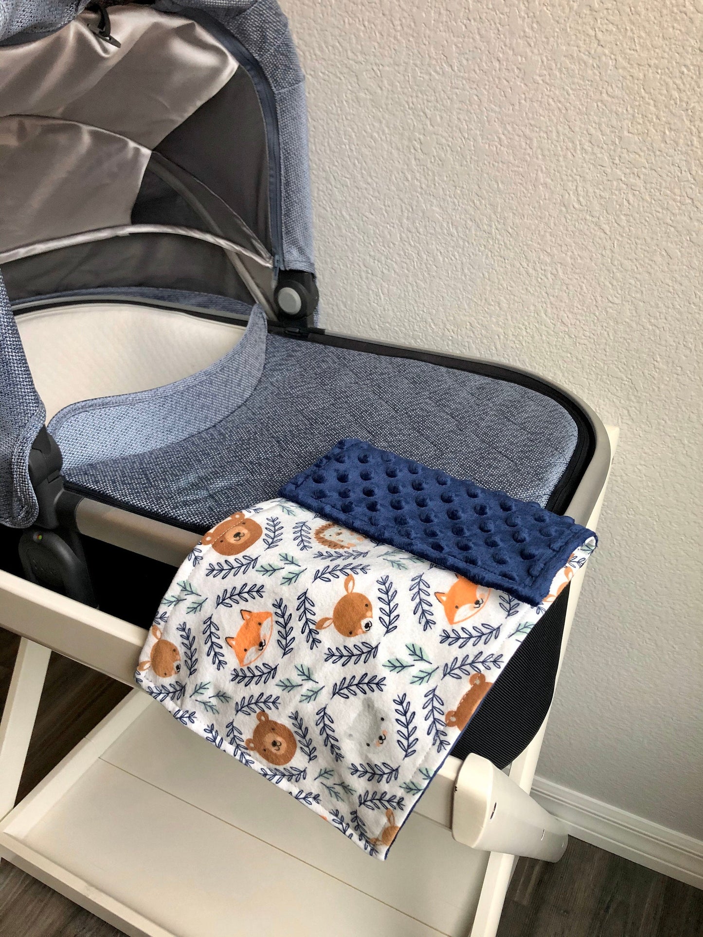 Woodland Animal Faces Luxury Baby Burp Cloth and Lovey