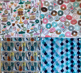 Roll of 8 2PLY Assorted Pattern Reusable No Paper Towels w/Snaps & Insert Roll