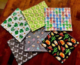 Roll of 8 2PLY Assorted Pattern Reusable No Paper Towels w/Snaps & Insert Roll