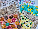 Roll of 8 2PLY Assorted Pattern Reusable No Paper Towels w/Snaps & Insert Roll