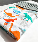 Welcome Baby Gift Set in Dinosaurs in the City Print