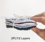 Set of 5 ~ Reusable Cotton Rounds ~ Choice of 1PLY, 2PLY or 3PLY