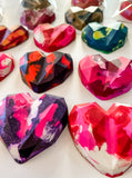 Large Diamond Heart Rainbow Crayonsk