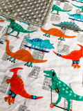 Welcome Baby Gift Set in Dinosaurs in the City Print