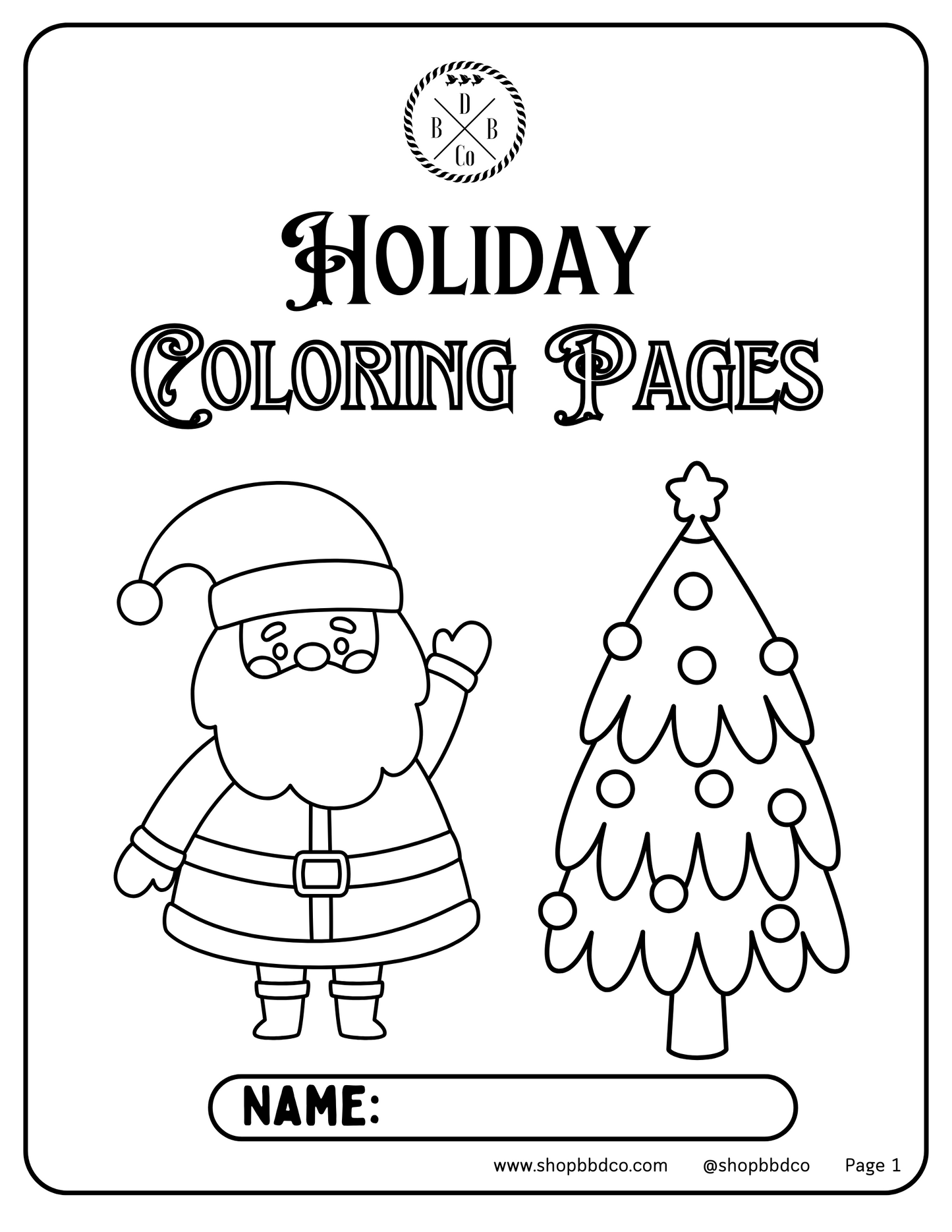 BBDCo Holiday Coloring Book