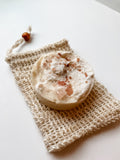 Himalayan Salt + Water Lily Exfoliating Soap Bar with Sisal Soap Saving Pouch