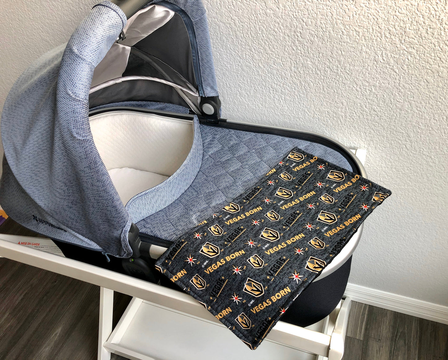 Vegas Born VGK 3PLY Luxe Burp Cloth and Lovey