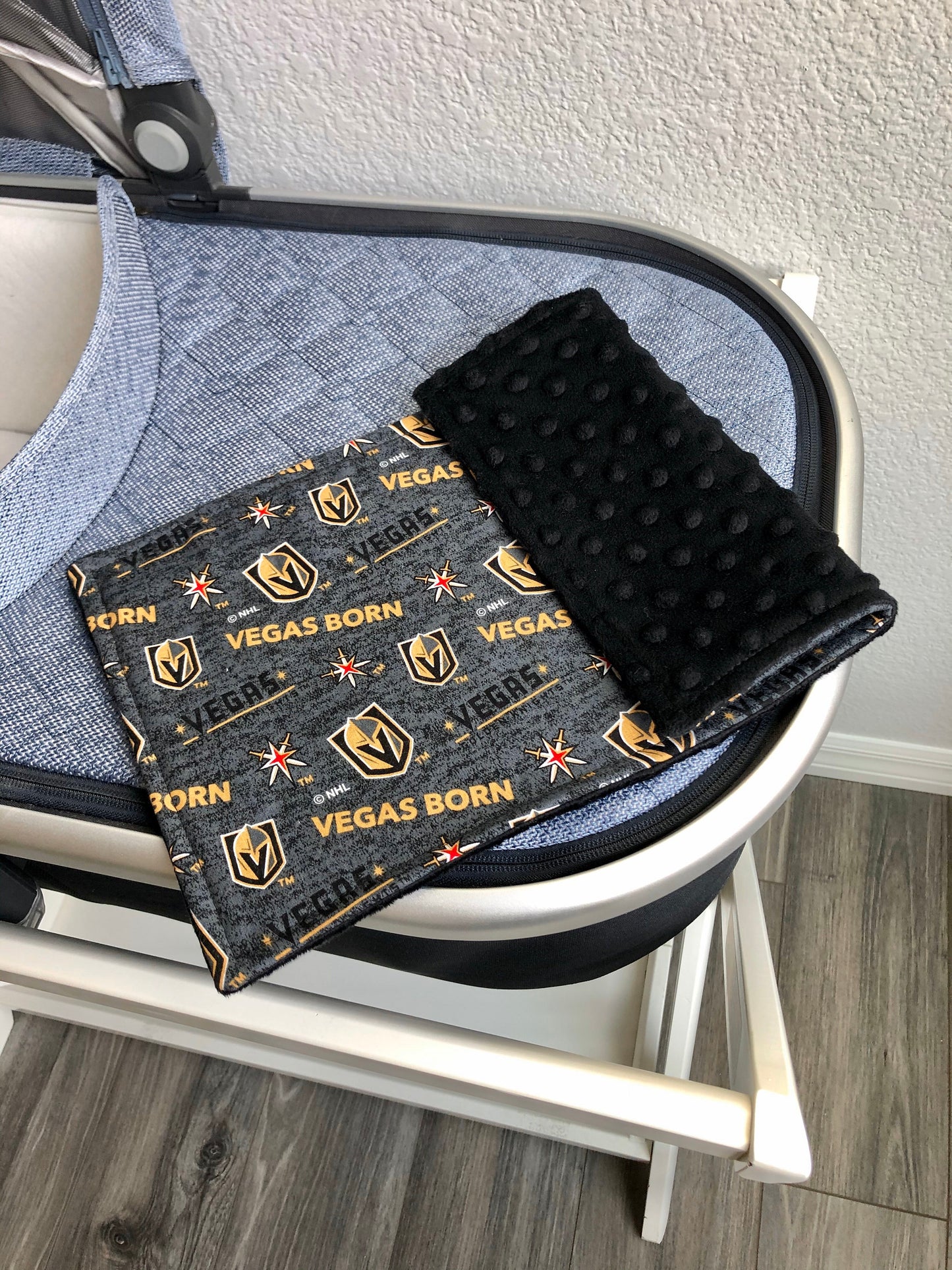 Vegas Born VGK 3PLY Luxe Burp Cloth and Lovey