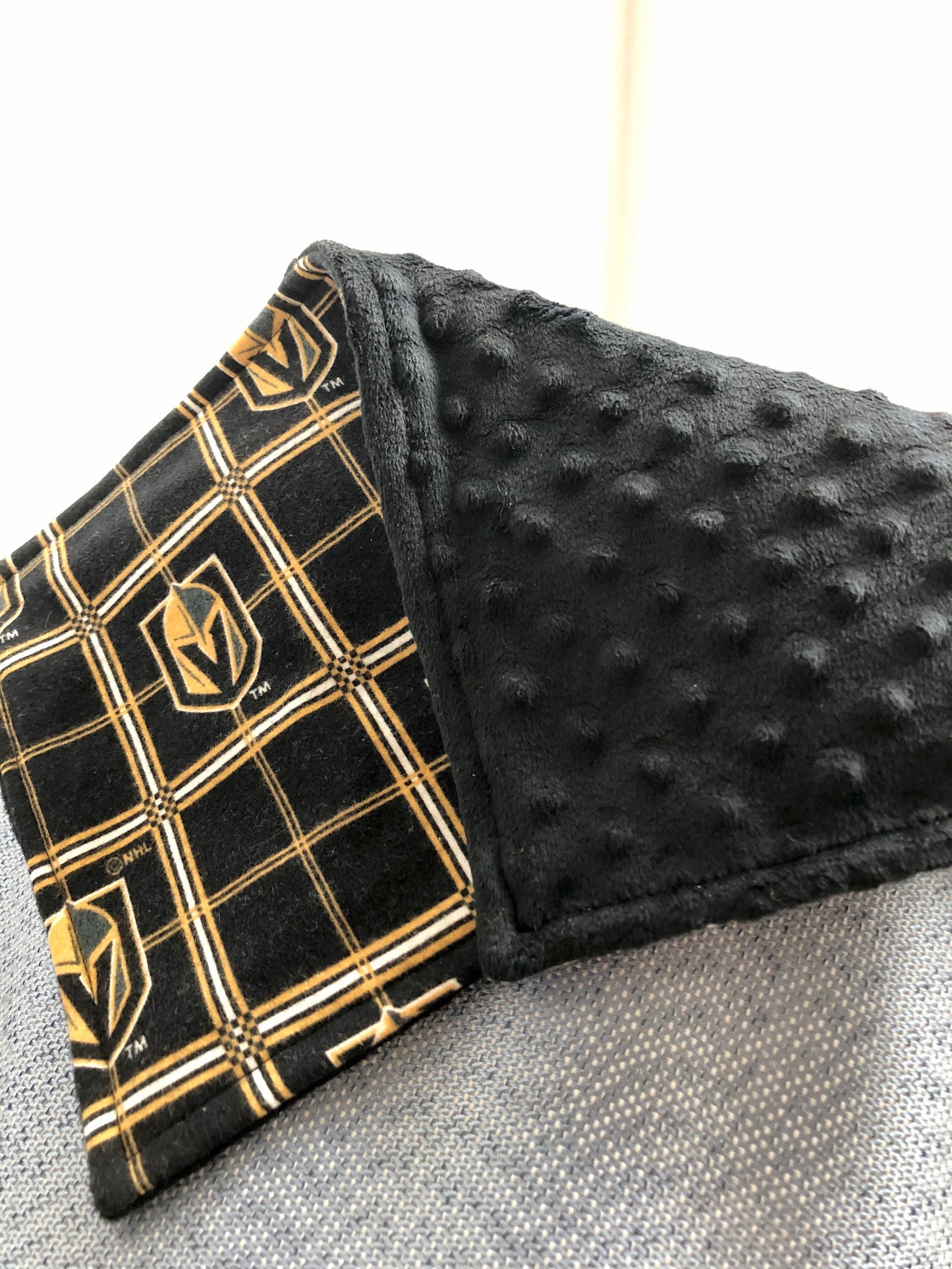 VGK Plaid 3PLY Luxe Baby Burp Cloth and Lovey