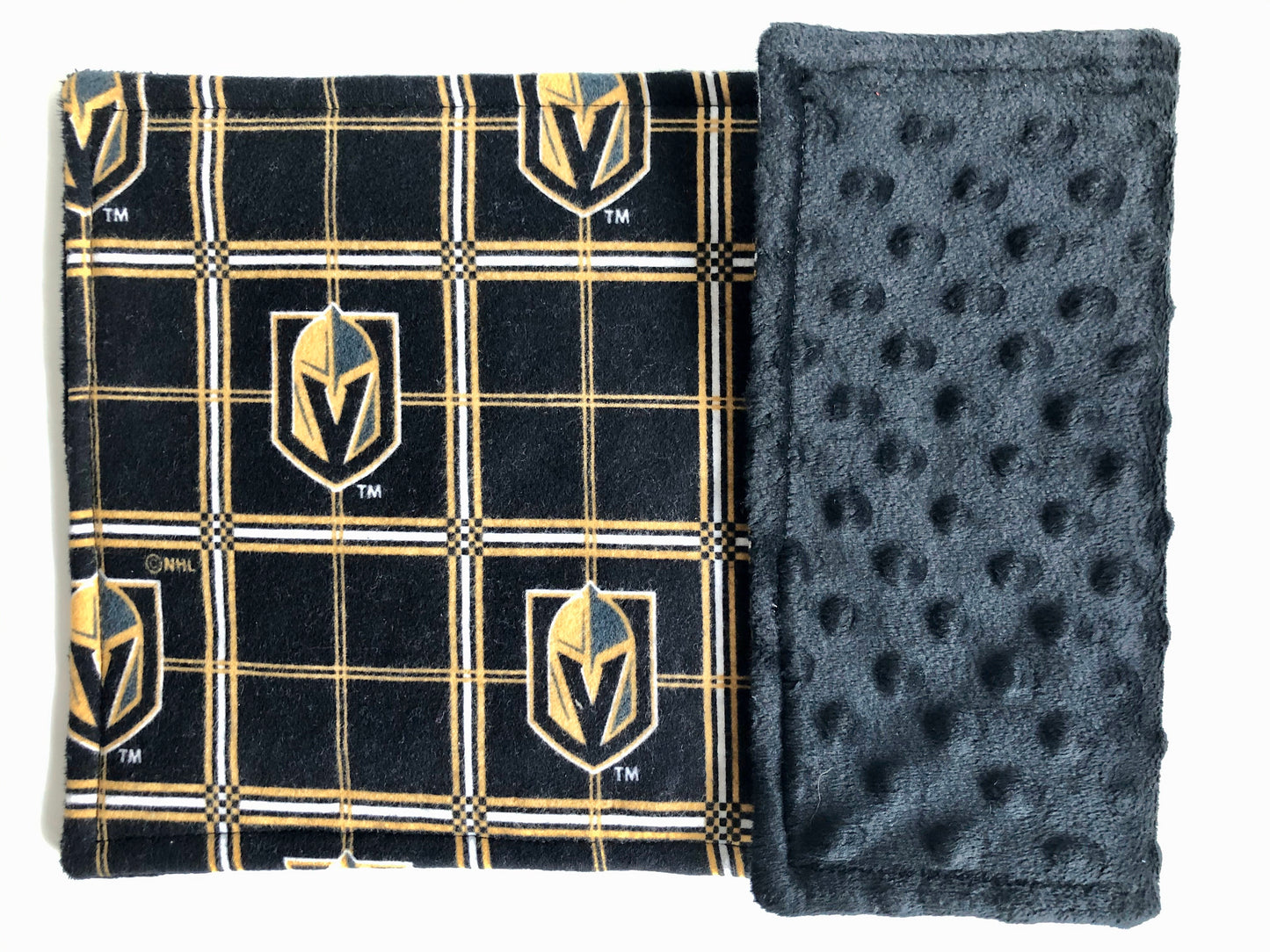 VGK Plaid 3PLY Luxe Baby Burp Cloth and Lovey