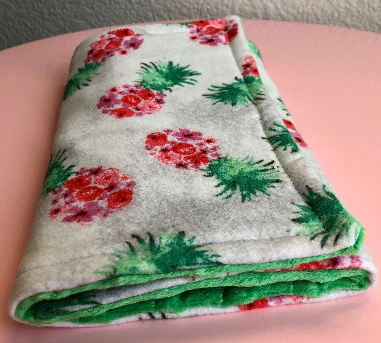 Floral Pineapple 3PLY Luxe Baby Burp Cloth and Lovey
