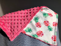 Floral Pineapple 3PLY Luxe Baby Burp Cloth and Lovey