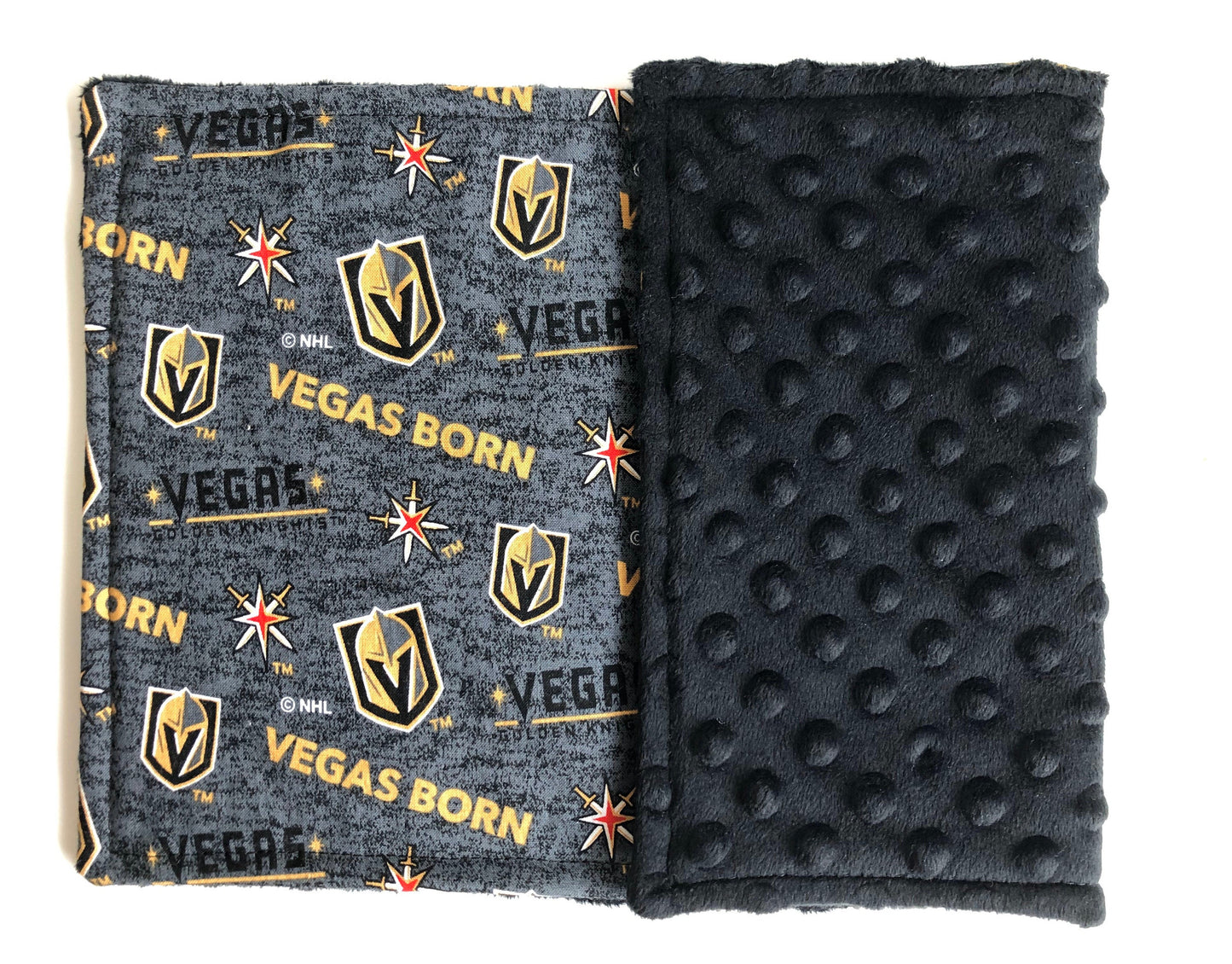 Vegas Born VGK 3PLY Luxe Burp Cloth and Lovey