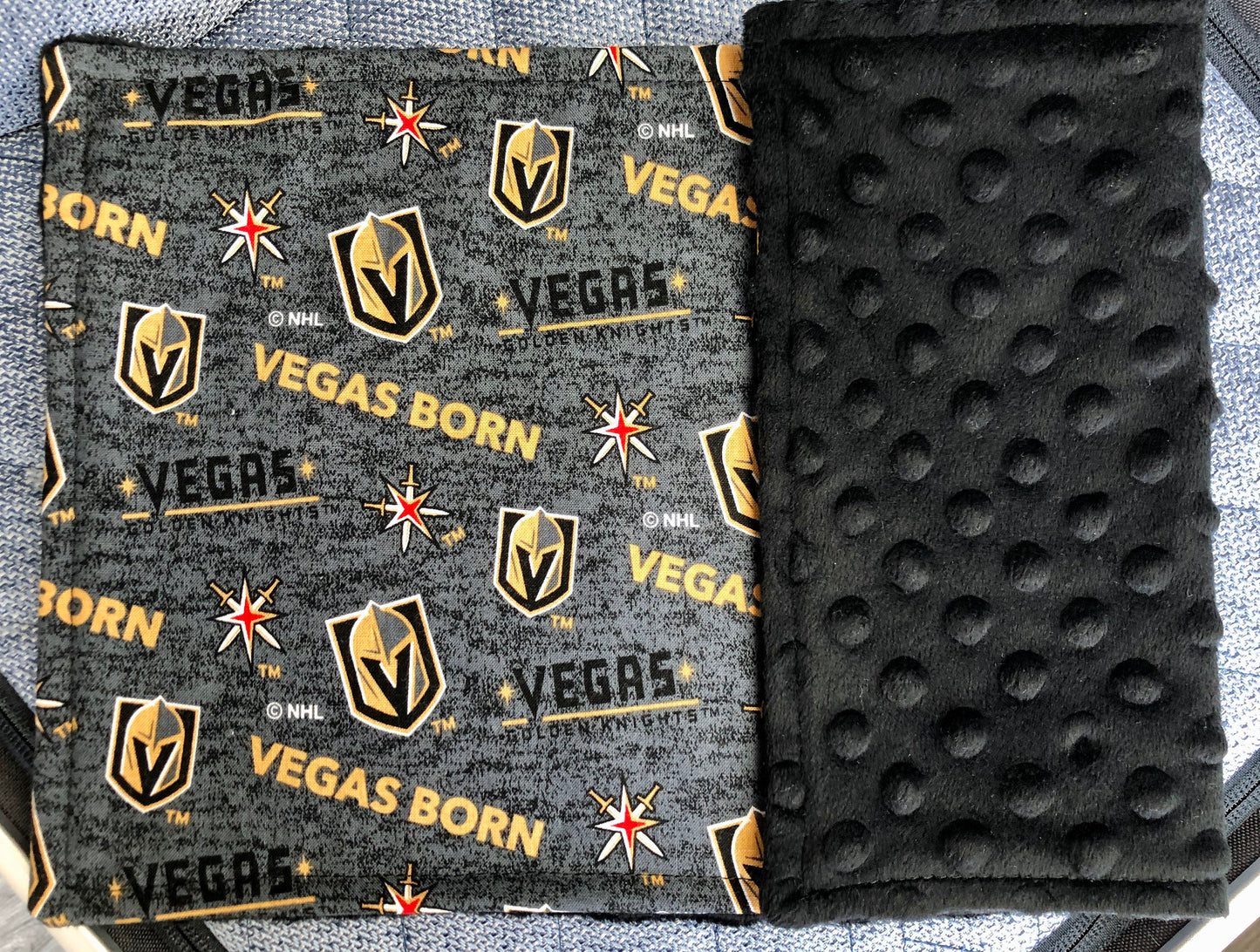 Vegas Born VGK 3PLY Luxe Burp Cloth and Lovey