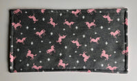Pink Unicorn 3PLY Luxe Baby Burp Cloth and Lovey