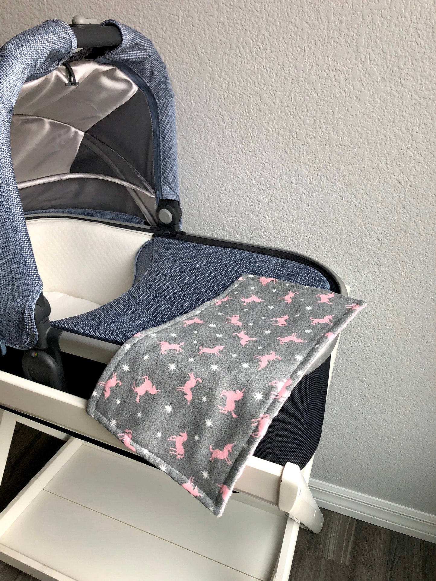 Pink Unicorn 3PLY Luxe Baby Burp Cloth and Lovey