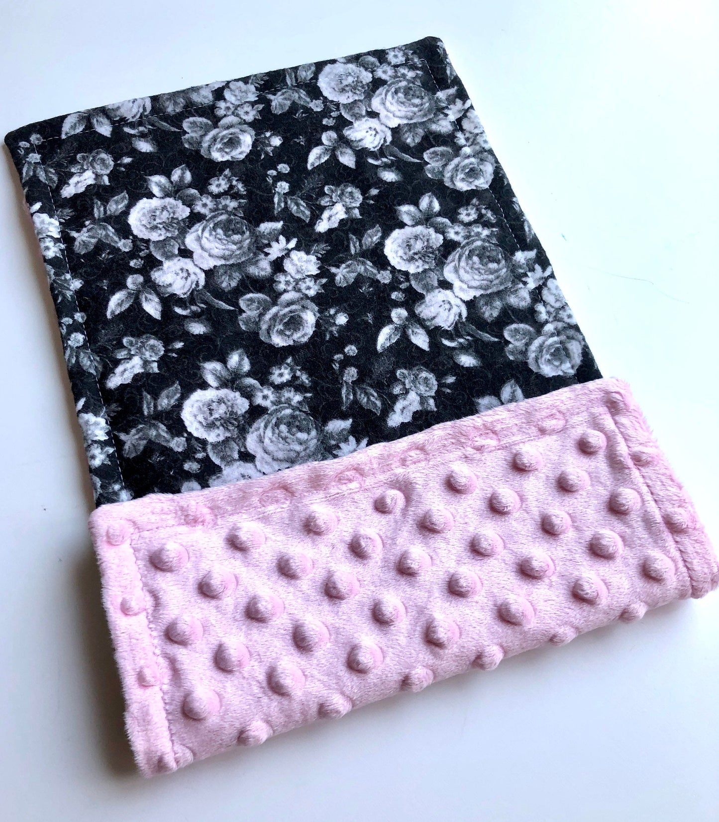 Welcome Baby Gift Set in Black Vintage Rose Print