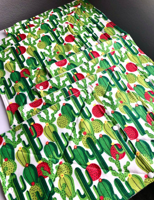 Roll of 8 2PLY Desert Bloom Cactus Reusable No Paper Towels With Or Without Snaps