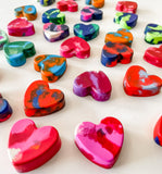 Individually Wrapped Valentine’s Rainbow Heart Crayons