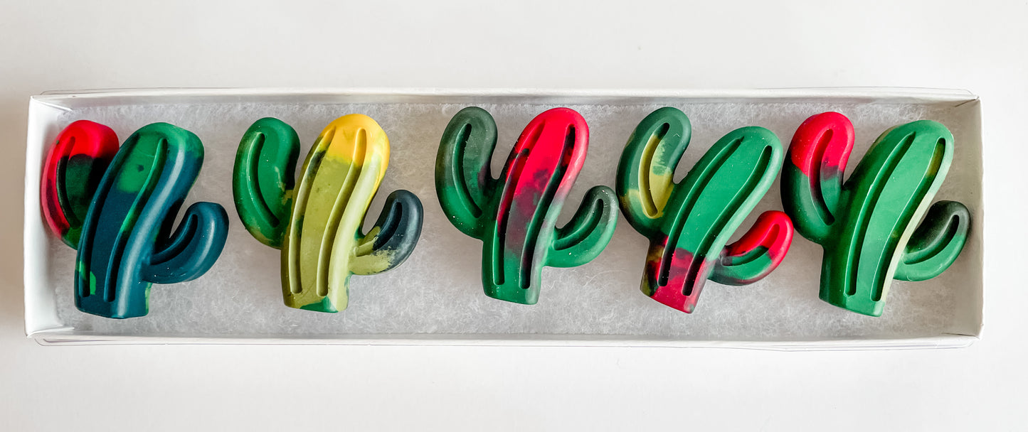 Cactus Rainbow Crayons