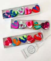Valentine’s Heart Rainbow Crayons ~ Pack of 5