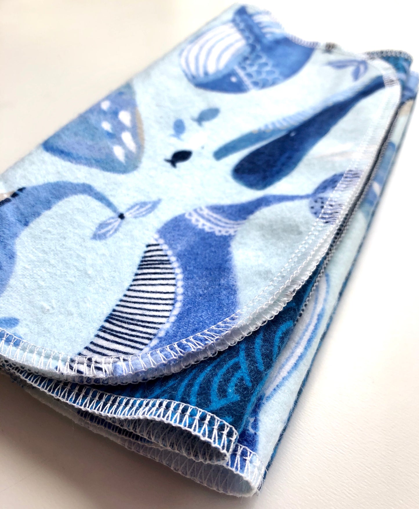 Welcome Baby Gift Set in Blue Whale Print