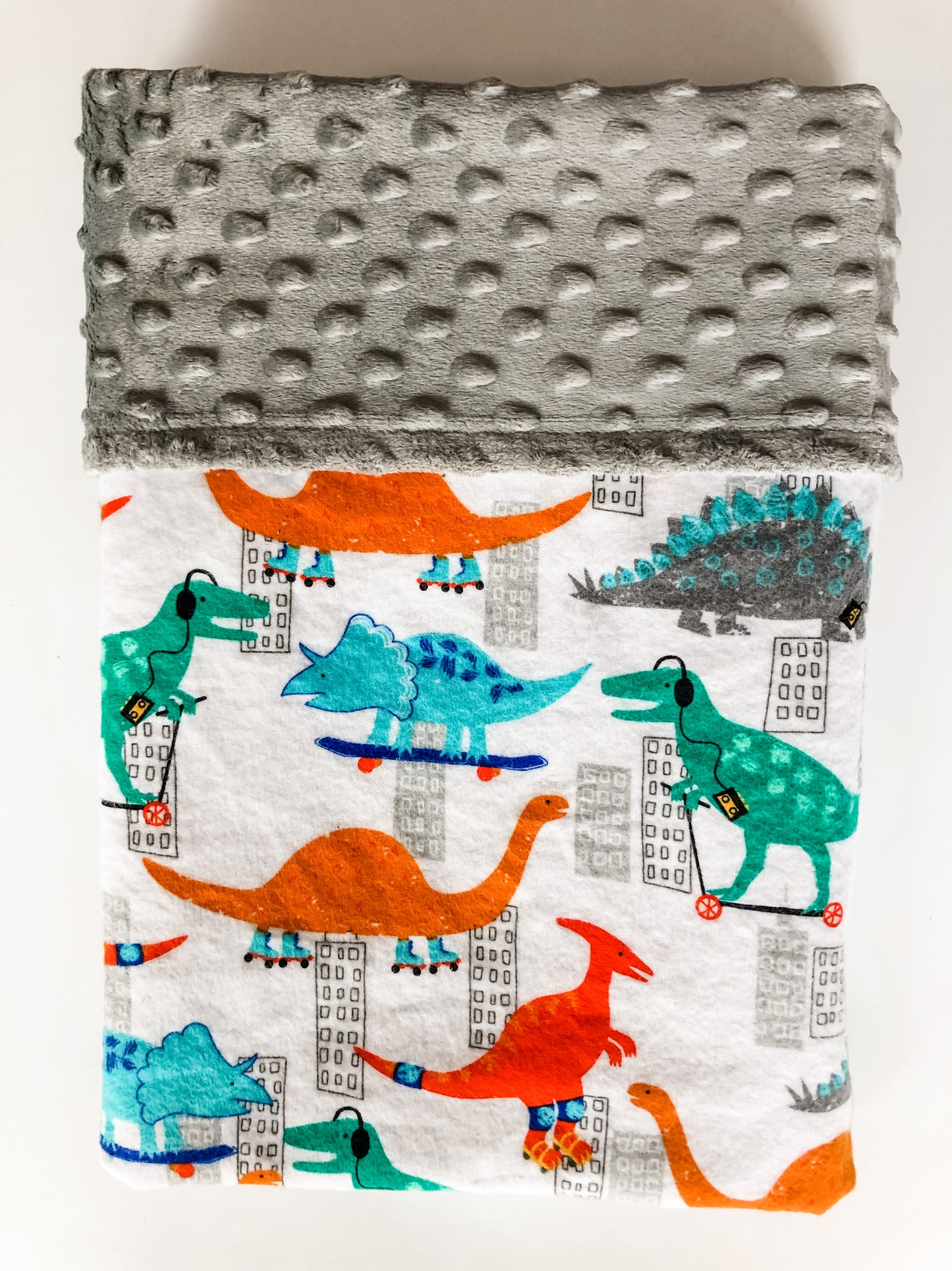Welcome Baby Gift Set in Dinosaurs in the City Print