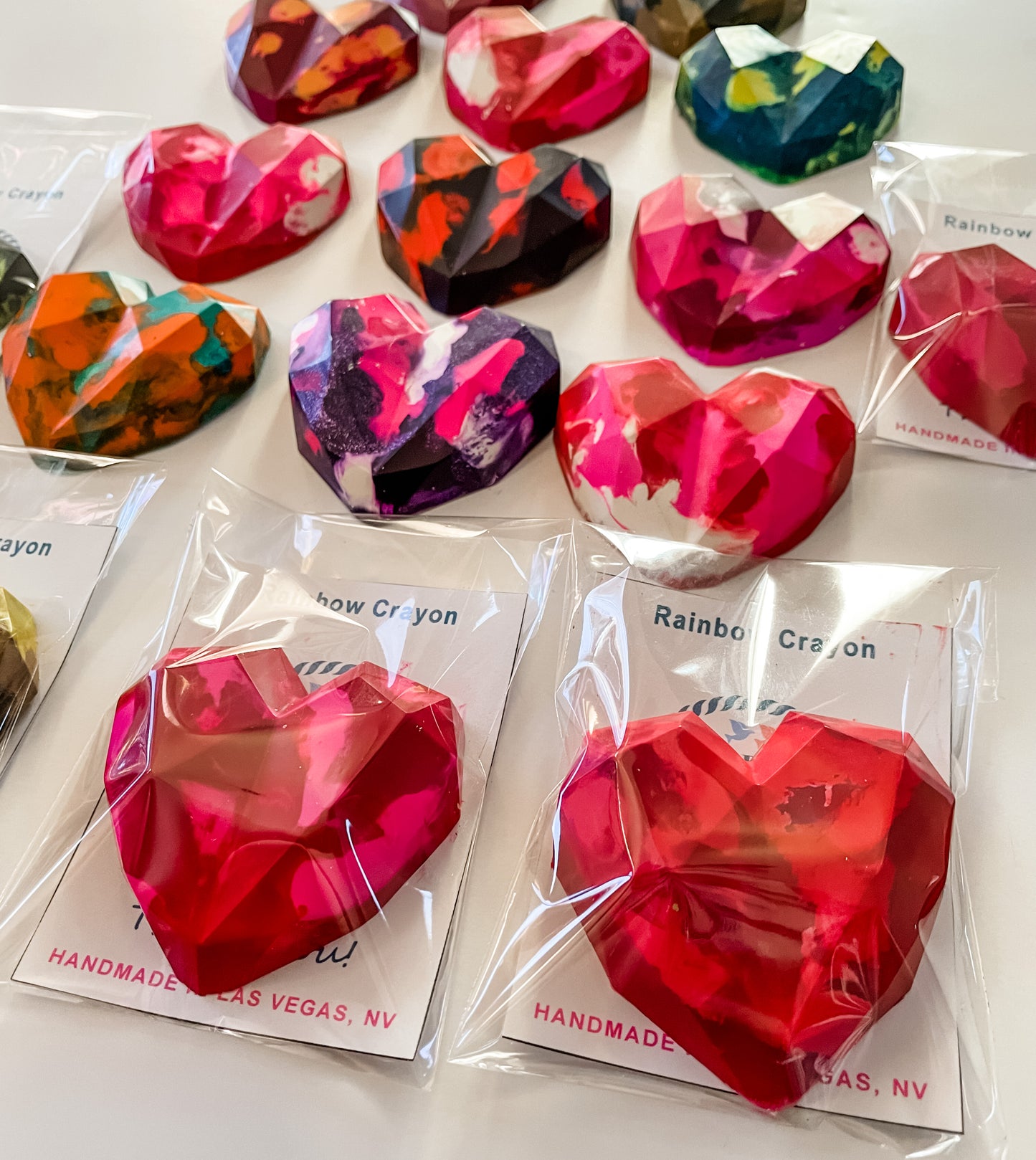 Large Diamond Heart Rainbow Crayons