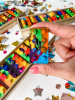 Rainbow Crayons ~ Your choice of Dinosaurs, Building bricks, Unicorns, Skull & Bones or Pumpkins