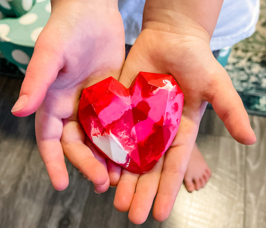 Large Diamond Heart Rainbow Crayons