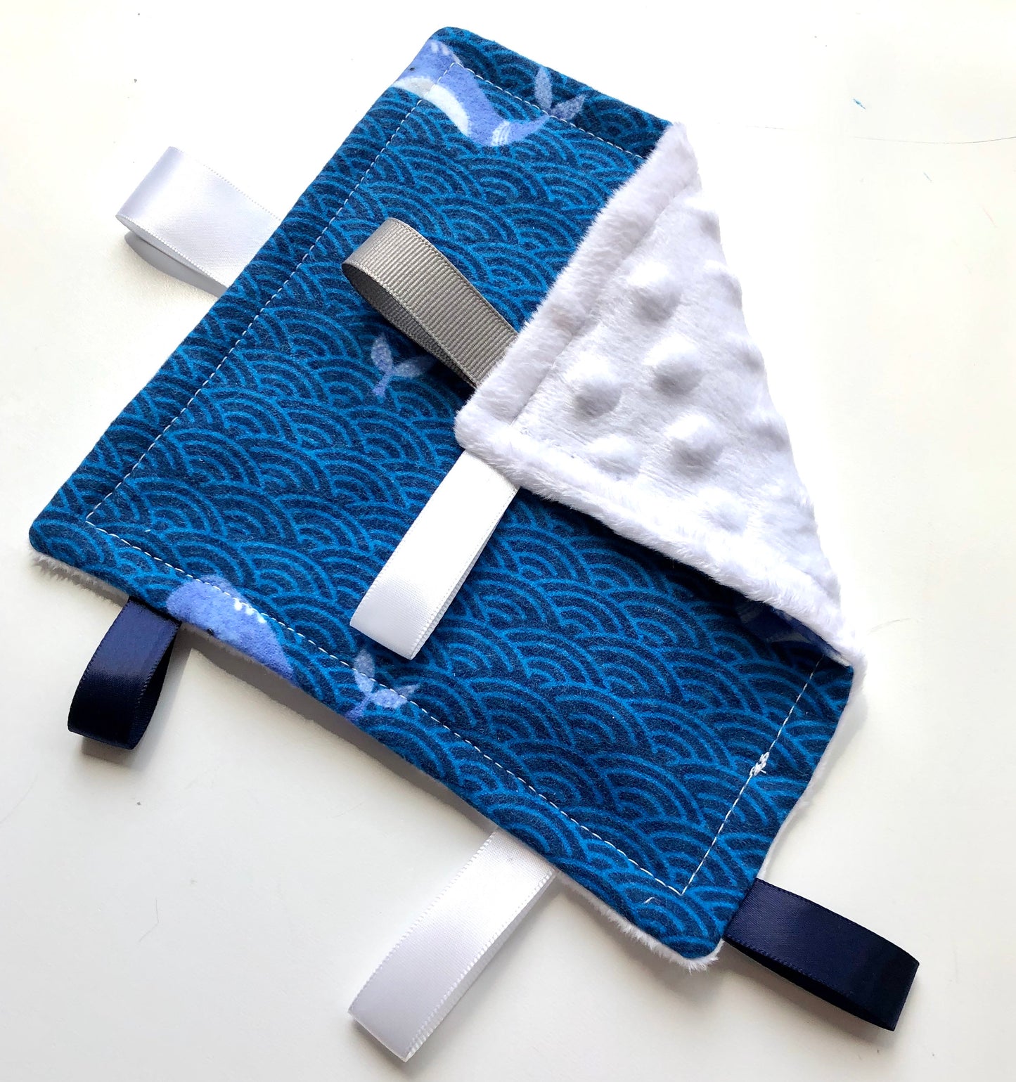 Welcome Baby Gift Set in Blue Whale Print