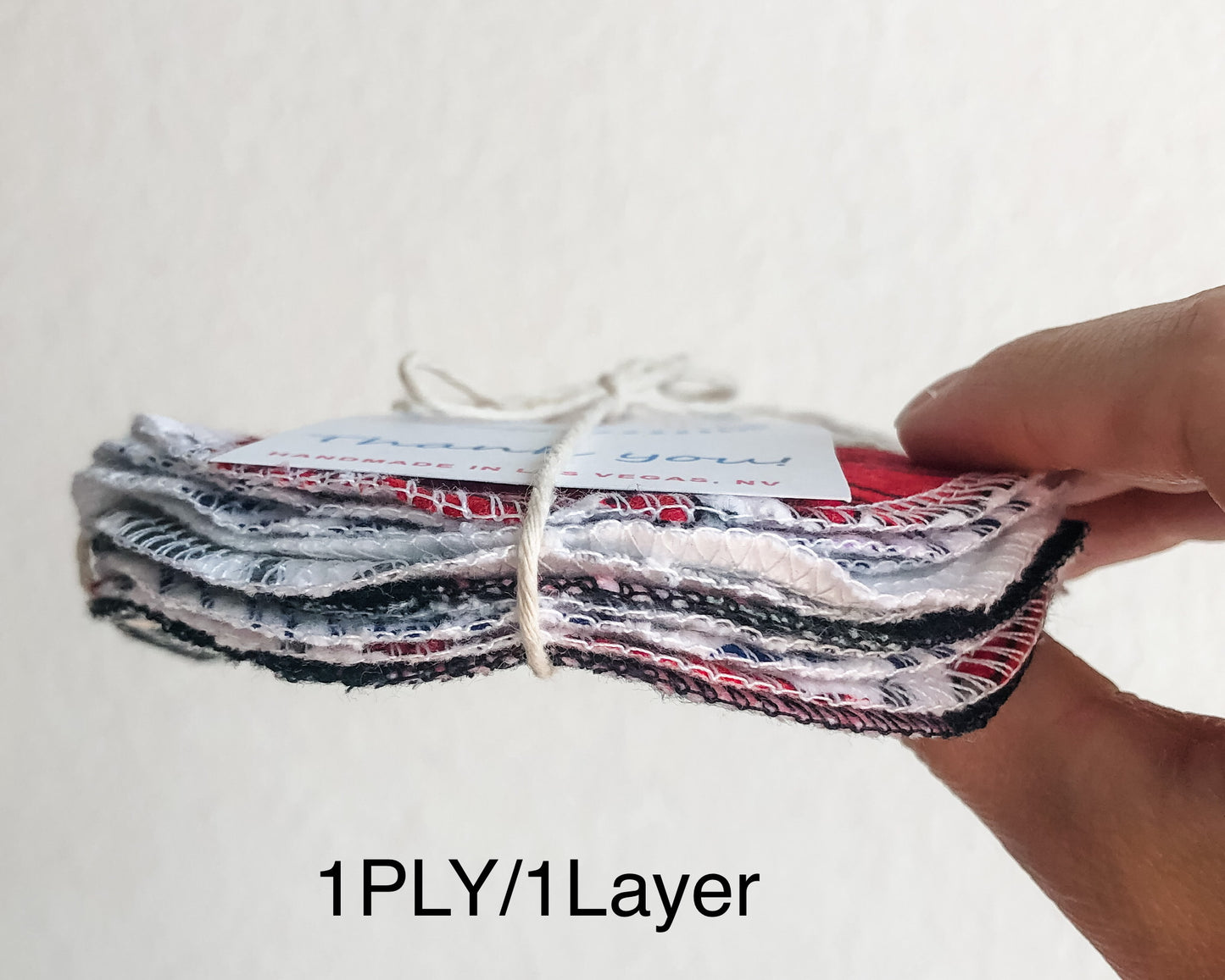 Set of 10 ~ Reusable Cotton Rounds ~ Choice of 1PLY, 2PLY or 3PLY