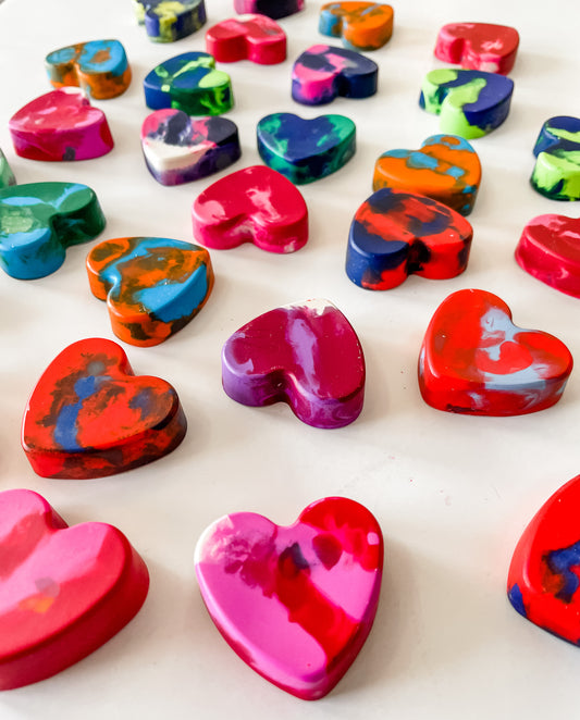 Valentine’s Heart Rainbow Crayons ~ Pack of 5