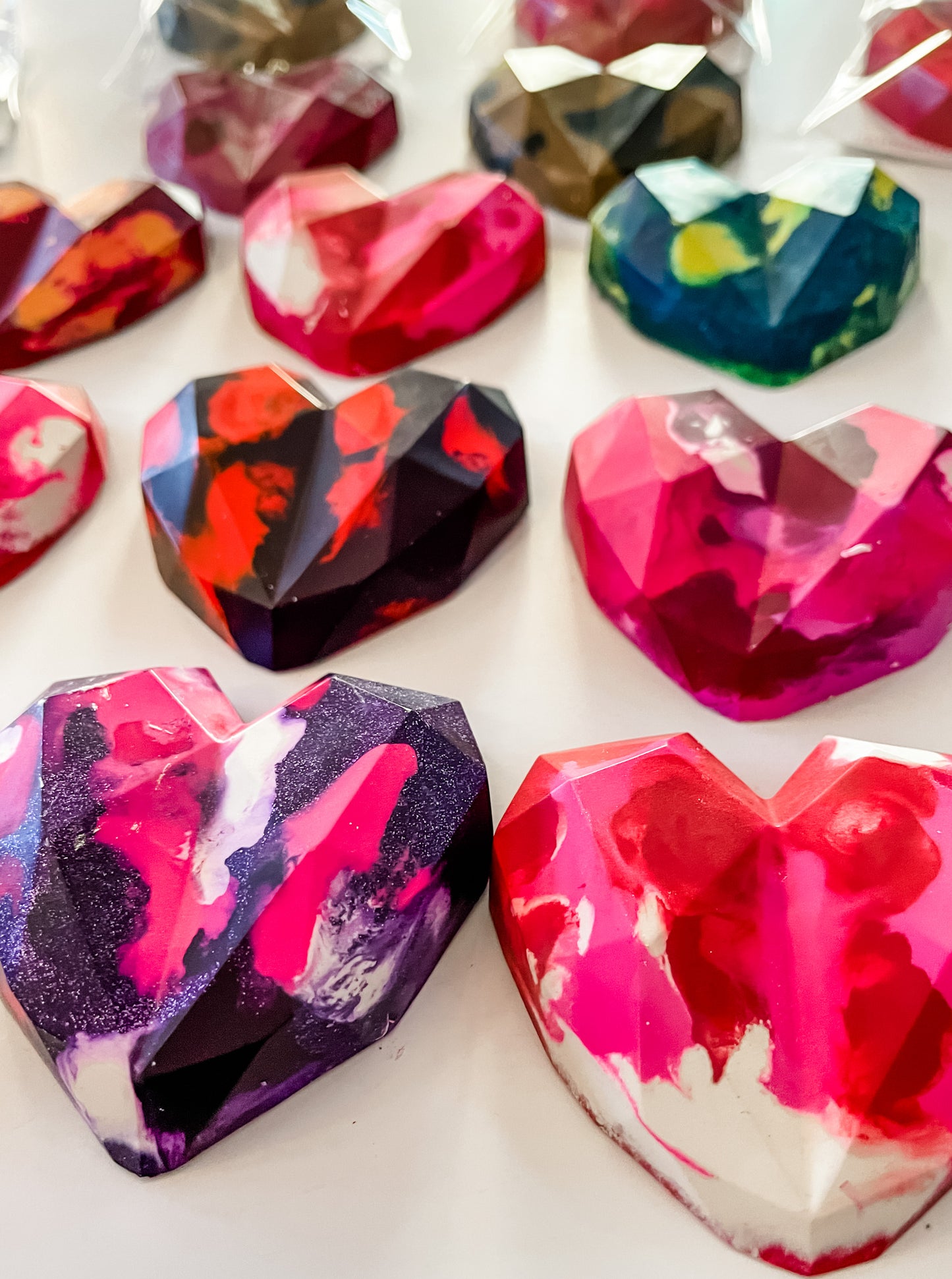 Large Diamond Heart Rainbow Crayons